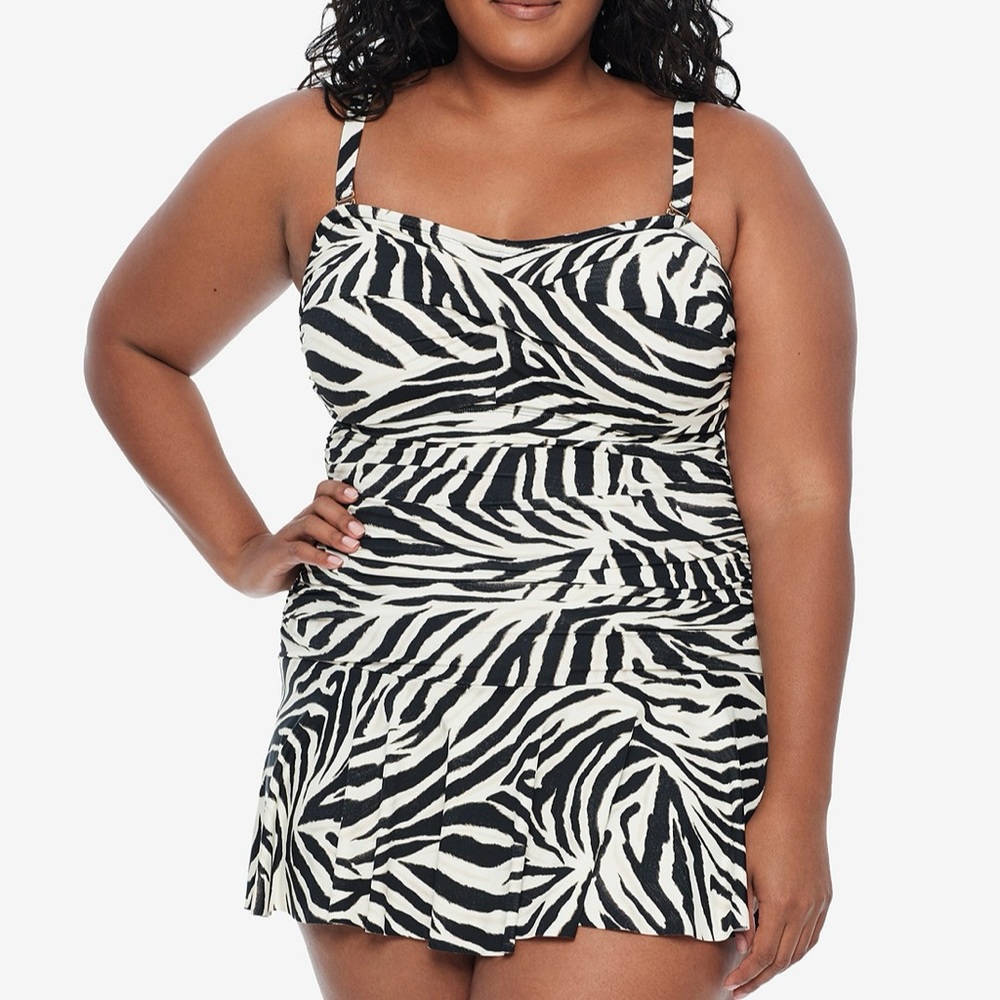 NWT Lauren Ralph Lauren Women’s Plus Size Skirted One Piece Swimsuit